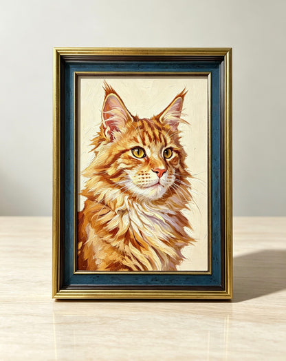 Custom Hand-Painted Oil Pet Portrait from Photo, Personalized Dog Cat Painting