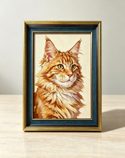 Custom Hand-Painted Oil Pet Portrait from Photo, Personalized Dog Cat Painting