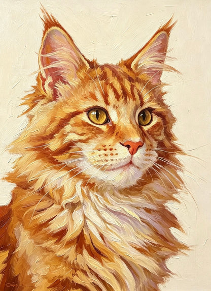 Custom Hand-Painted Oil Pet Portrait from Photo, Personalized Dog Cat Painting